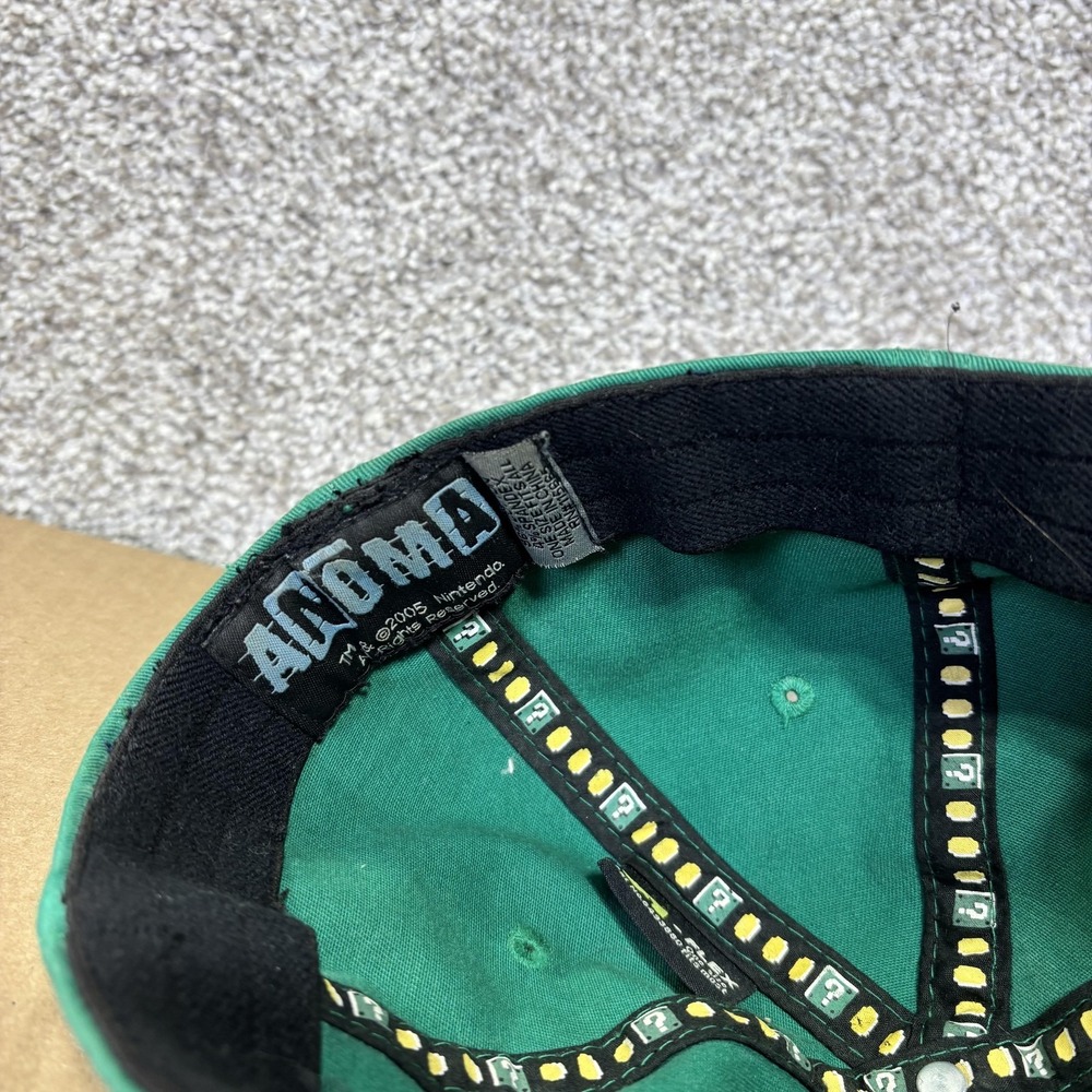 Vintage Anoma 1-Up Mushroom Hat Cap Fitted Mens One Size Green Nintendo Gaming - Picture 7 of 9